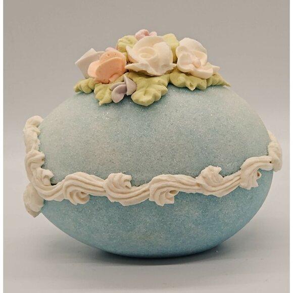 (2) Vintage Panaramic Scenic Sugar Easter Eggs In Box - Picture 6 of 11